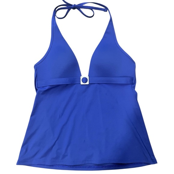 Calvin Klein Purple Halter Swim Top Size 8B Retro Chic Y2K Preppy - Picture 1 of 7